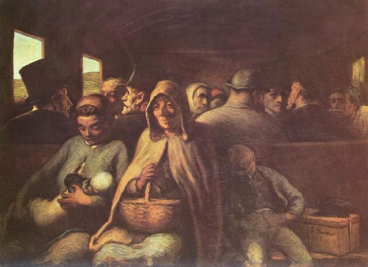 Honore Daumier Wagen dritter Klasse